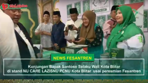 Walikota Blitar, Bapak Santoso, M.Pd, Berkunjung ke Stand NU Care LAZISNU Kota Blitar Usai Peresmian Fesantren 2023